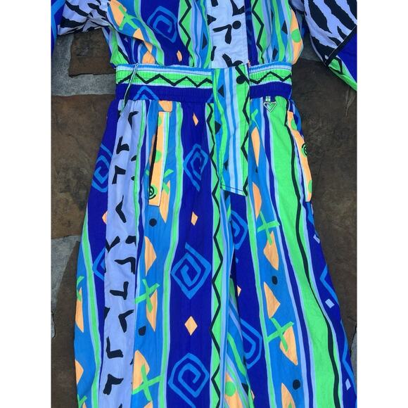 Vintage Obermeyer Reversible Janet Ski Snow Suit Retro Neon Women’s Size 8 - Picture 5 of 14